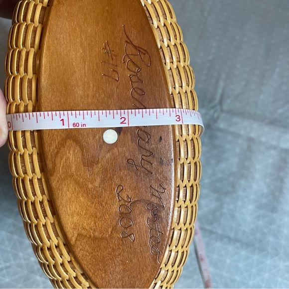 Nantucket Basket Leather Strap Tote “A” Monogram - Picture 10 of 11